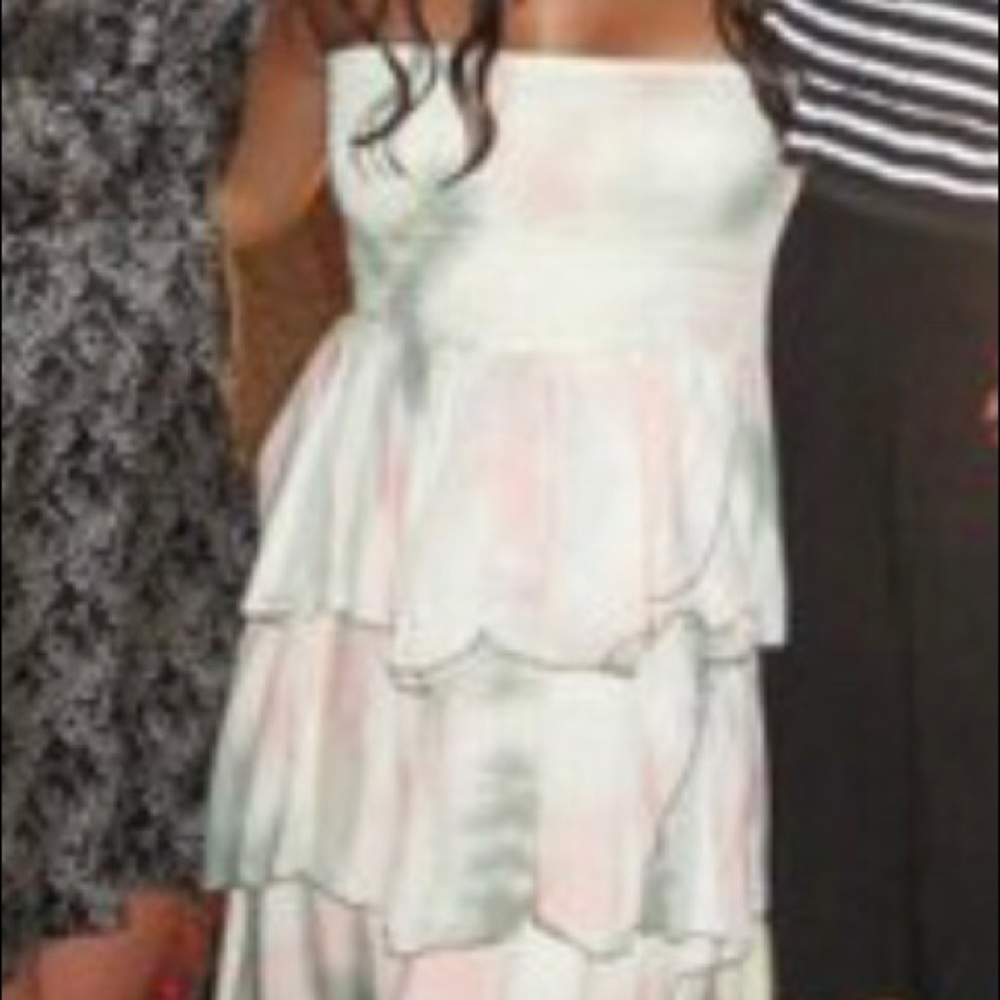 Strapless multicolored dress